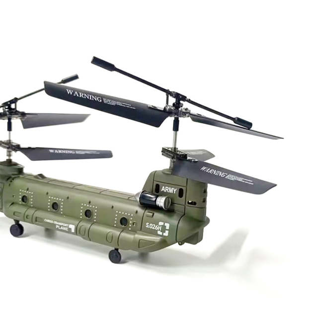 S026H Chinook Military Transport RC Helicopter 2.4G RC 3CH Dual-Rotor Military Aircraft Model RTF