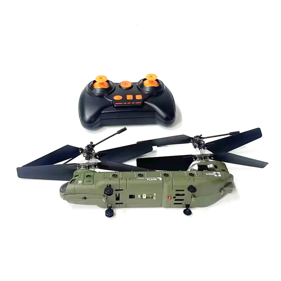S026H Chinook Military Transport RC Helicopter 2.4G RC 3CH Dual-Rotor Military Aircraft Model RTF