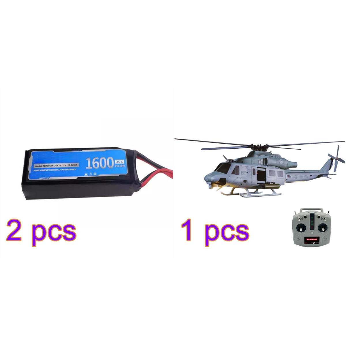  E2 UH-1Y 2.4G 6CH Dual Brushless Direct Drive RC Model 