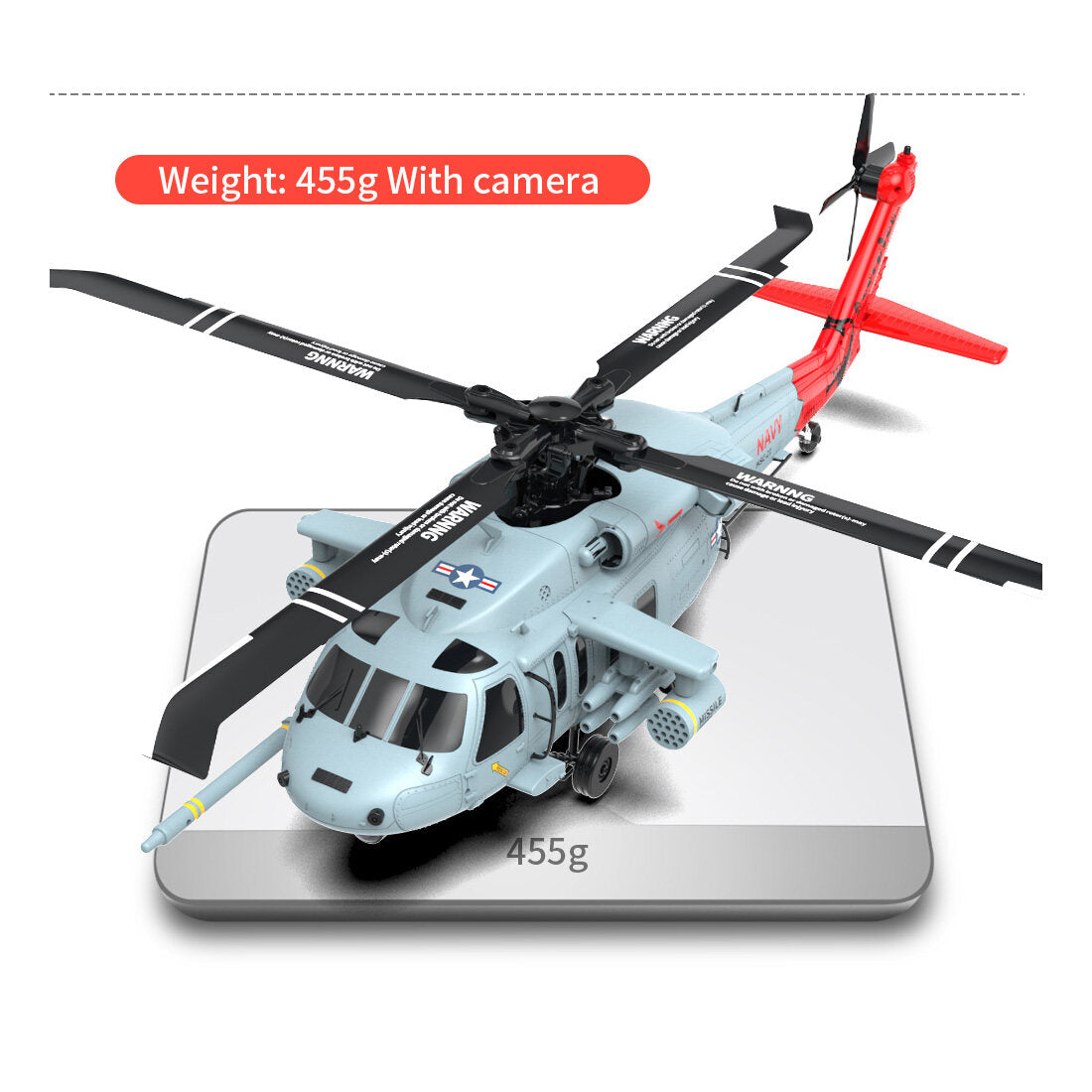  F09-H SH60 Seahawk 8CH RC Helicopter 1/47 Scale 2.4G Dual Brushless DD 6G/3D Stunt Copter Model (Include FC&GPS/RTF Version)