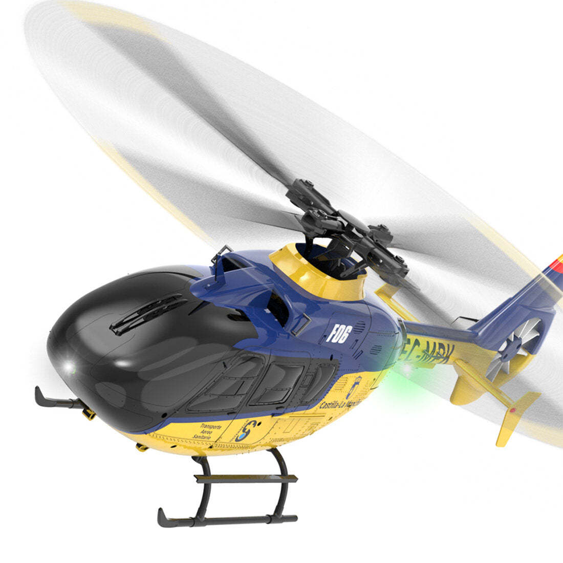  F06 1/36 Scale EC 135 2.4G 6CH Brushless Direct Drive RC Helicopter 3D/6G Flybarless RTF (mode1/mode2 switchable)