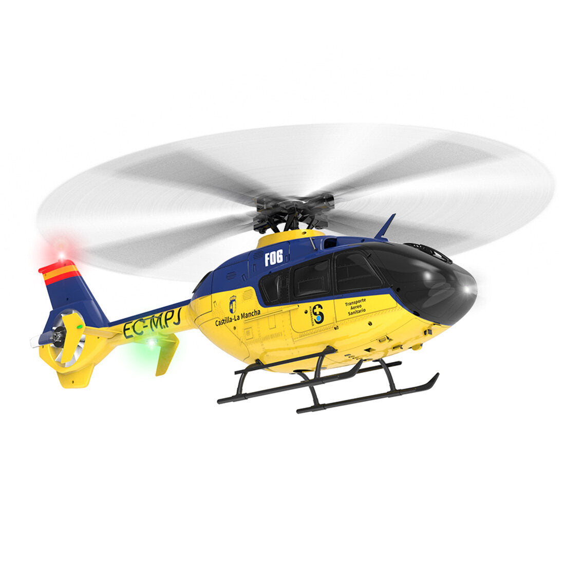  F06 1/36 Scale EC 135 2.4G 6CH Brushless Direct Drive RC Helicopter 3D/6G Flybarless RTF (mode1/mode2 switchable)