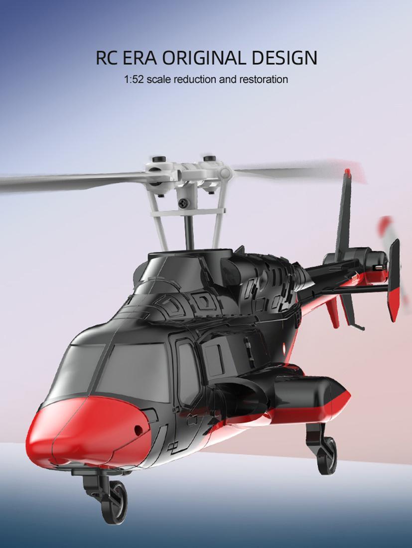 RC ERA A61 Micro RC Airwolf Helicopter 1/53 Scale Gyro with Optical Flow Altitude Hold RTF
