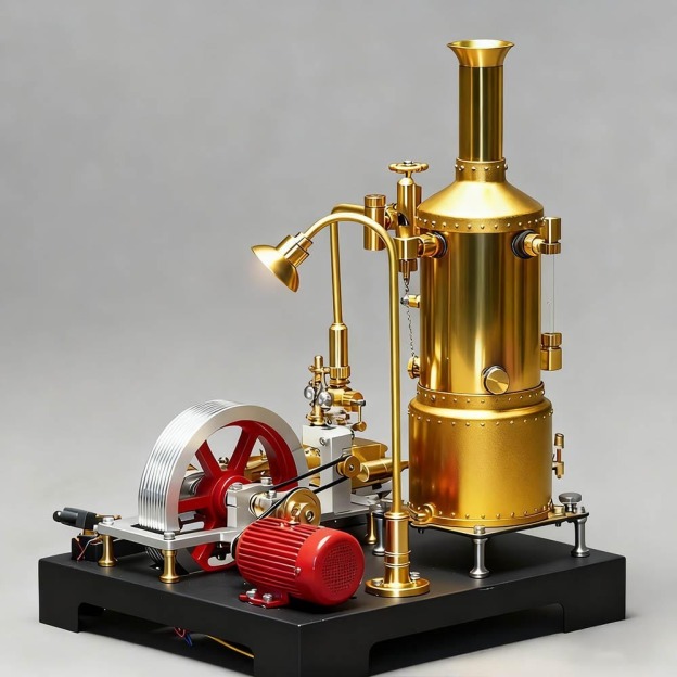 DIY Stationary Steam Mill -03