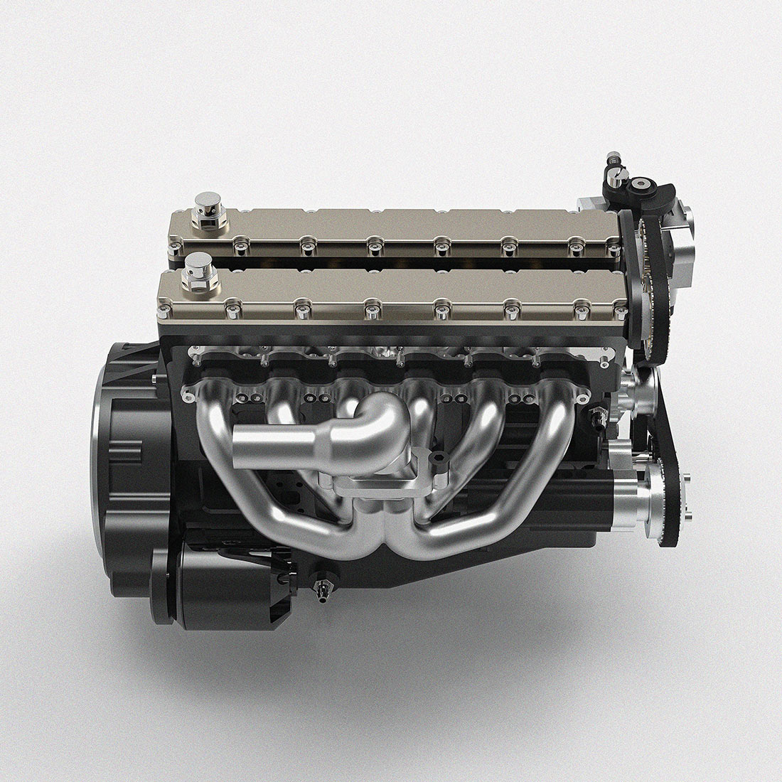  GS-L6 1/5 Scale 28CC Inline 6-Cylinder DOHC 4-Stroke Water-Cooled Gasoline IC Engine Model