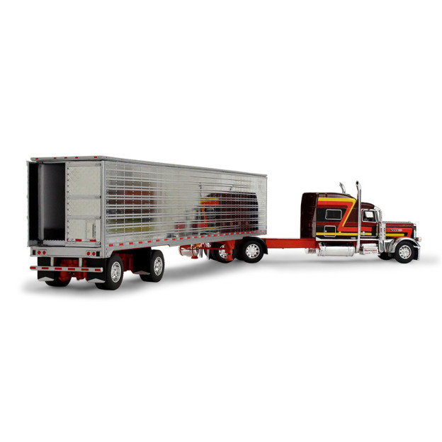 Big Rigs Series II #4: Hurricane Express Peterbilt Model 389 Pride & Class with 70" Mid-Roof Sleeper & 53' Utility Trailer w/Reefer