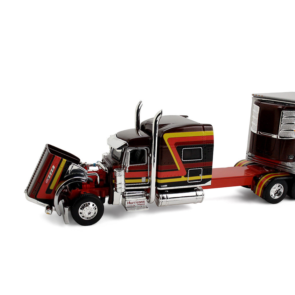 Big Rigs Series II #4: Hurricane Express Peterbilt Model 389 Pride & Class with 70" Mid-Roof Sleeper & 53' Utility Trailer w/Reefer