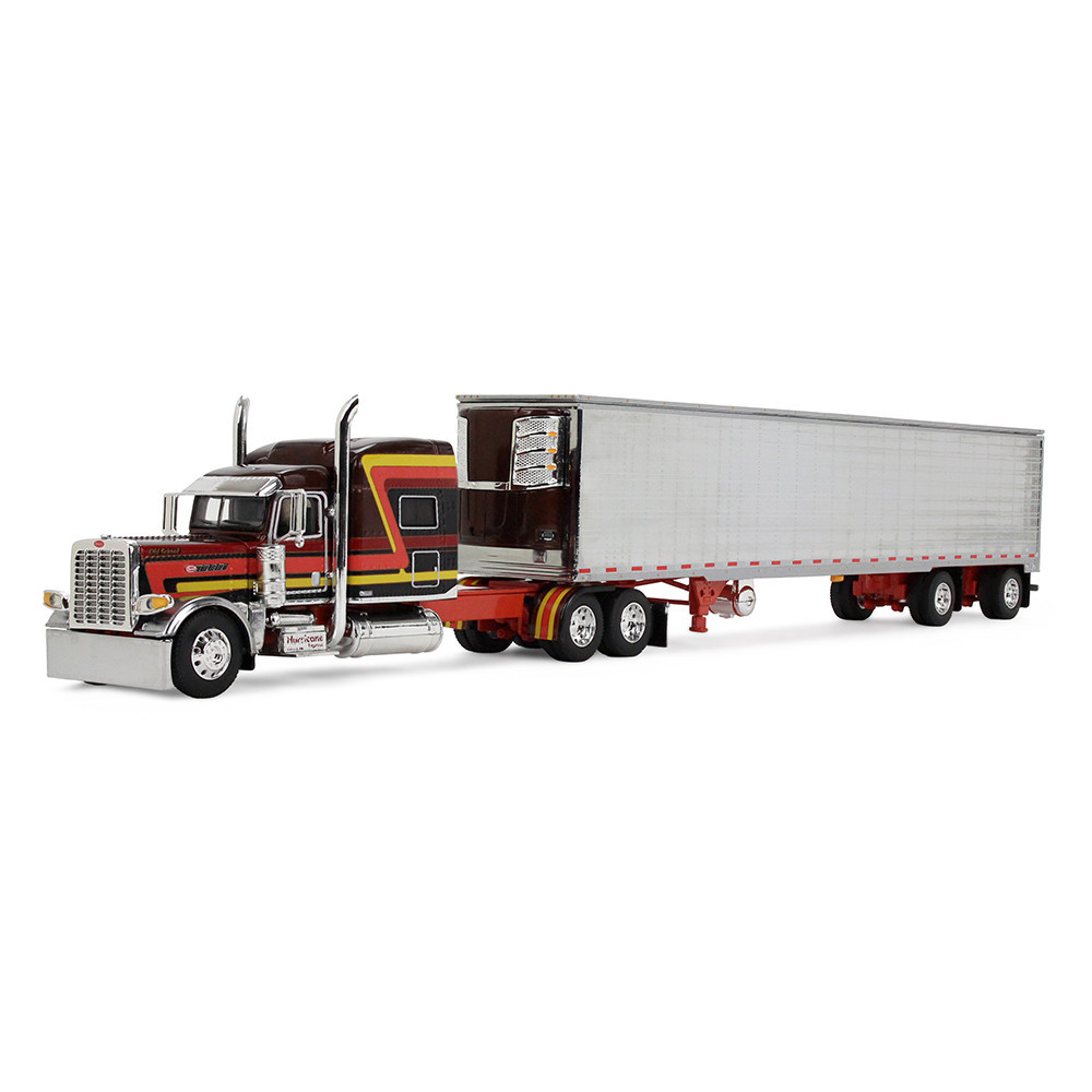 Big Rigs Series II #4: Hurricane Express Peterbilt Model 389 Pride & Class with 70" Mid-Roof Sleeper & 53' Utility Trailer w/Reefer
