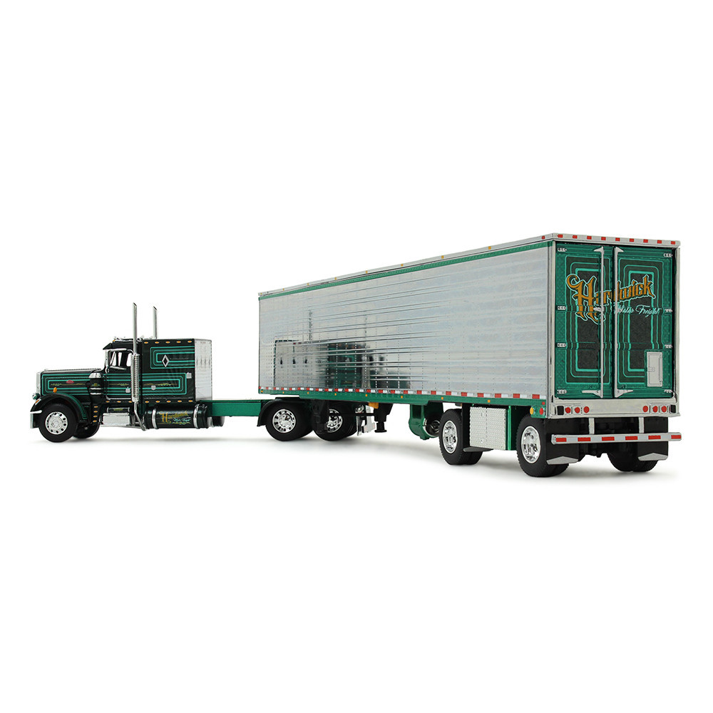 Big Rigs Series II #2: Hardwick Motor Freight Peterbilt Model 359 w/60" Vintage Sleeper & 53' Utility Trailer with Skirts