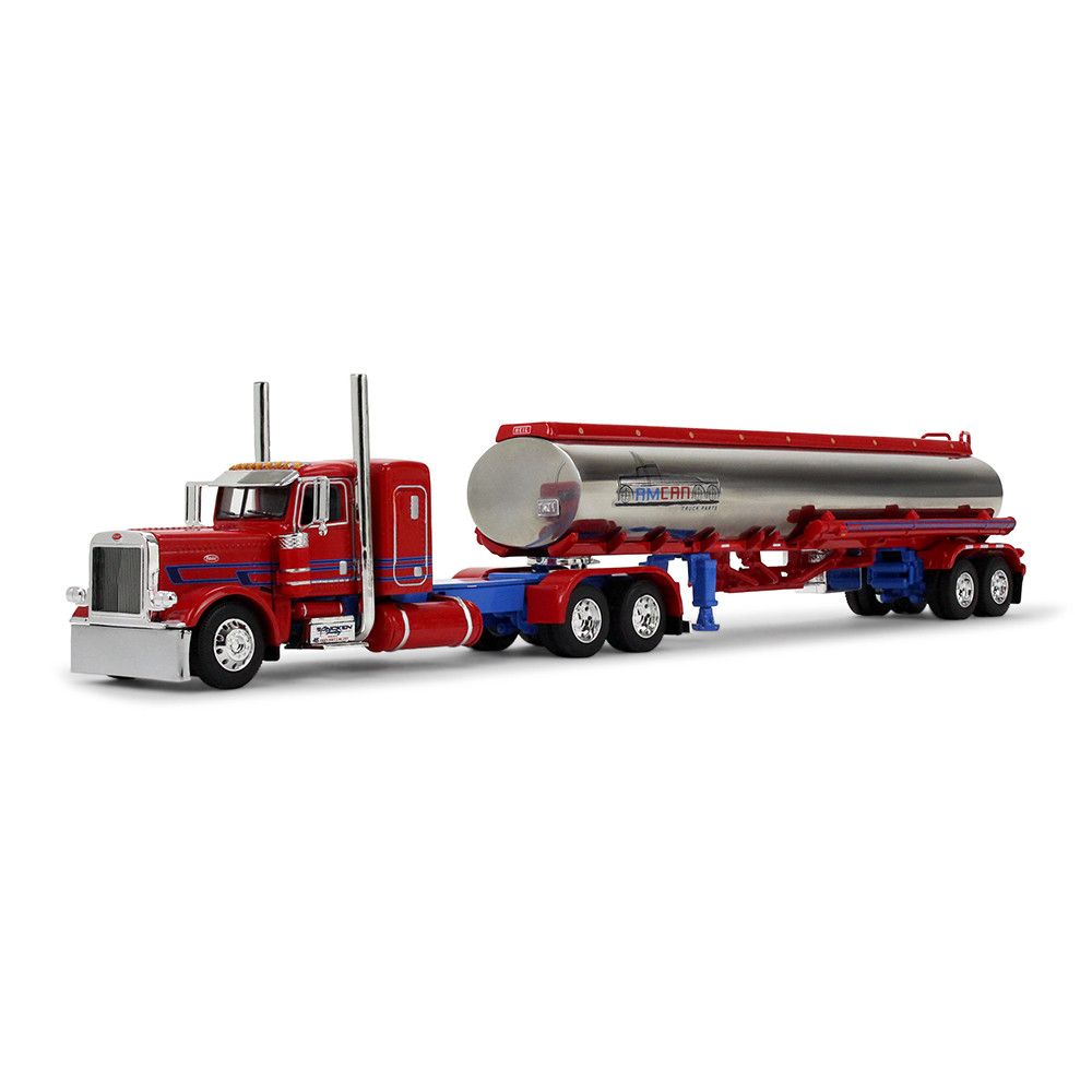 Big Rigs Series II #3: Sancken Custom Truck by Amcan Peterbilt Model 389 with 36" Flat Top Sleeper & Heil Fuel Tank Trailer