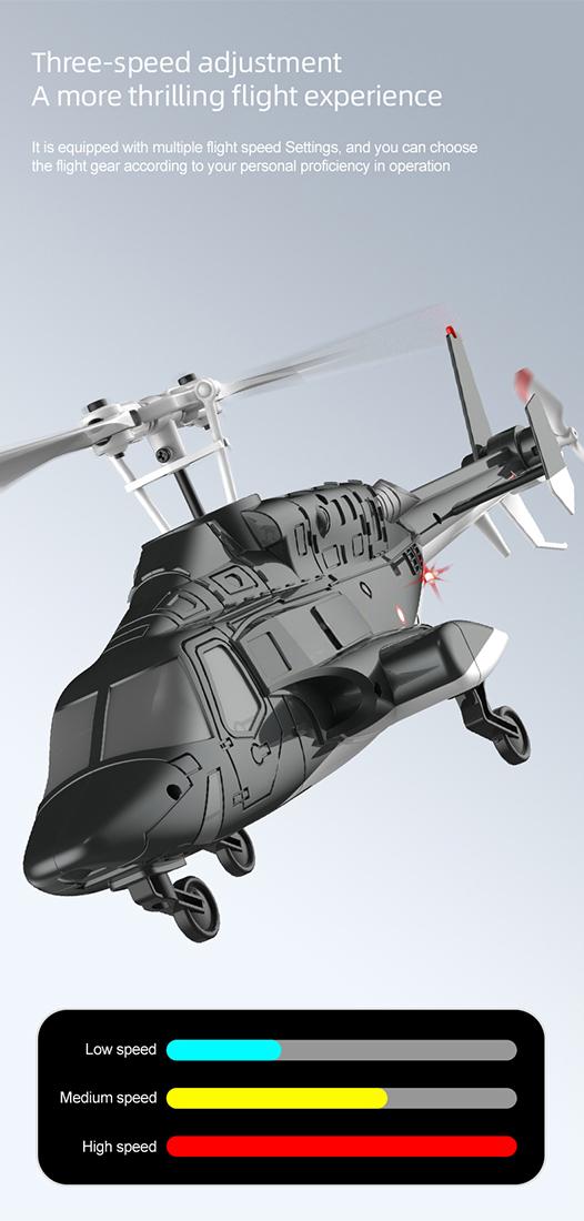 RC ERA A61 Micro RC Airwolf Helicopter 1/53 Scale Gyro with Optical Flow Altitude Hold RTF