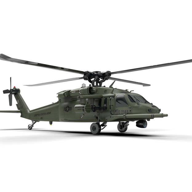  F09-V Blackhawk RC Helicopter 1/47 Scale 2.4G 6CH Dual Brushless Direct Drive Flybarless 6G/3D Stunt Model