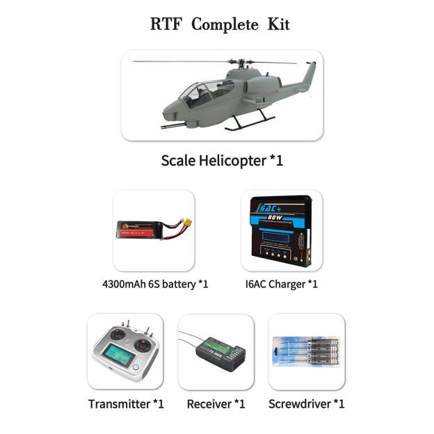  AH-1 Cobra 500-Class 2.4GHz 6CH Scale RC
