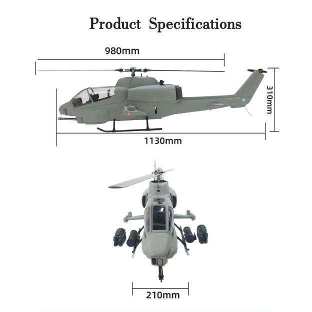  AH-1 Cobra 500-Class 2.4GHz 6CH Scale RC