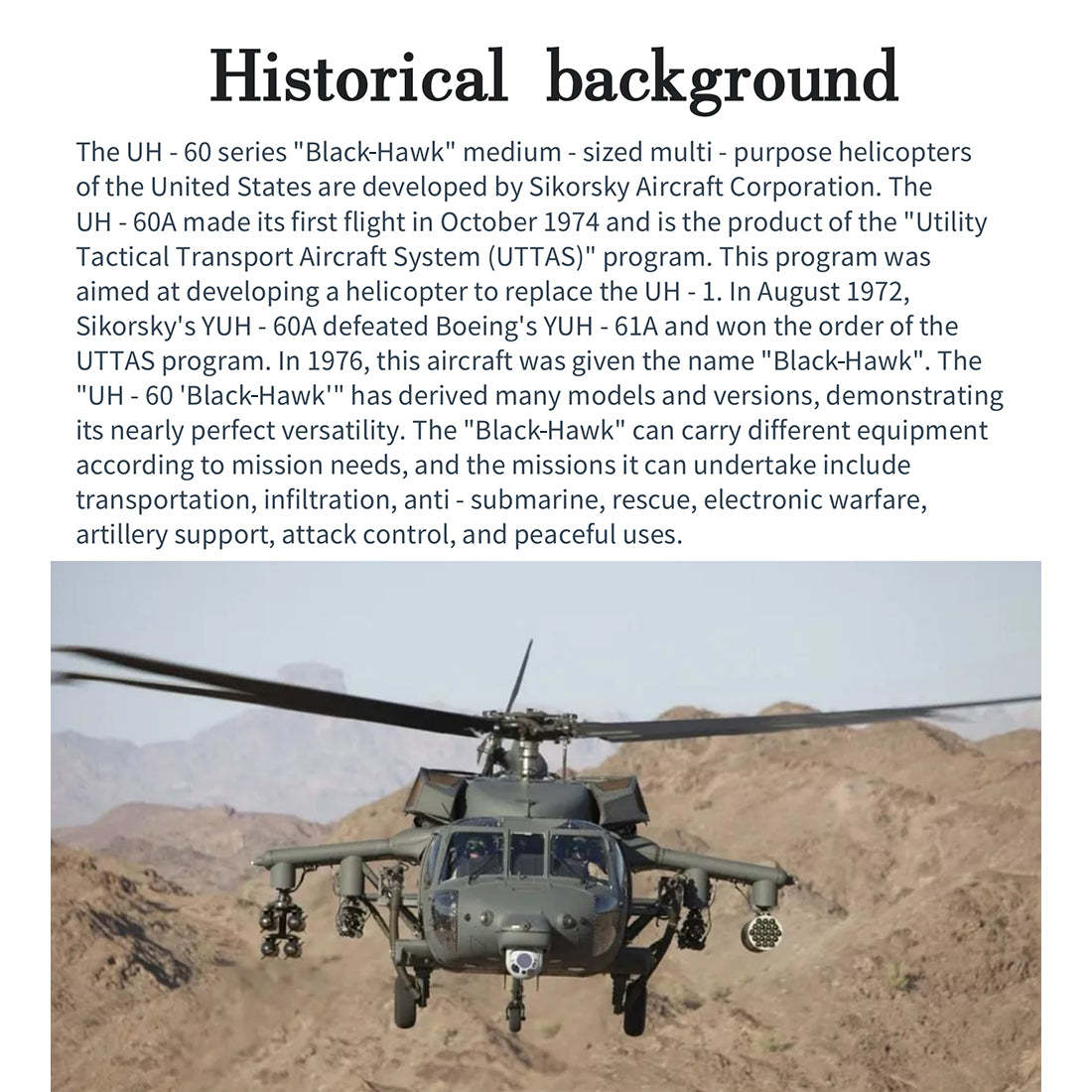 FLISHRC FL500 Black Hawk UH-60 500-Class 2.4GHz 6CH Scale RC 