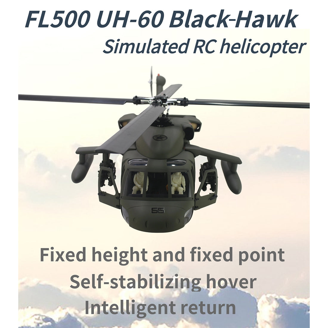FLISHRC FL500 Black Hawk UH-60 500-Class 2.4GHz 6CH Scale RC 