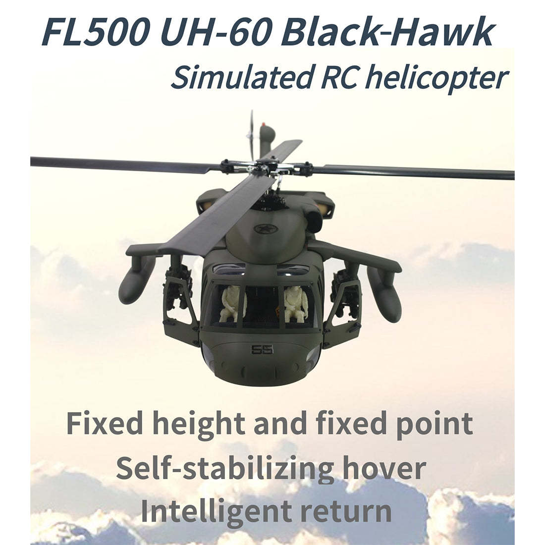 FLISHRC FL500 Black Hawk UH-60 500-Class 2.4GHz 6CH Scale RC 