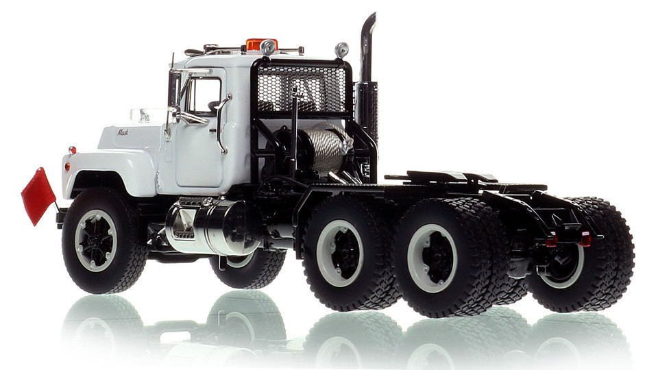 Mack R600 Tandem Axle Tractor - White over Black