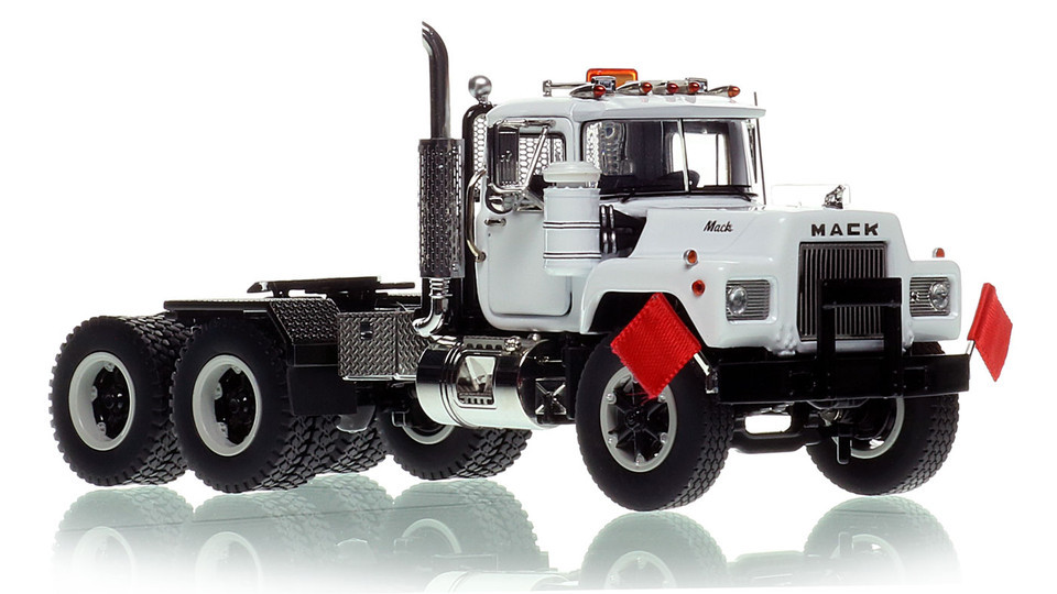 Mack R600 Tandem Axle Tractor - White over Black