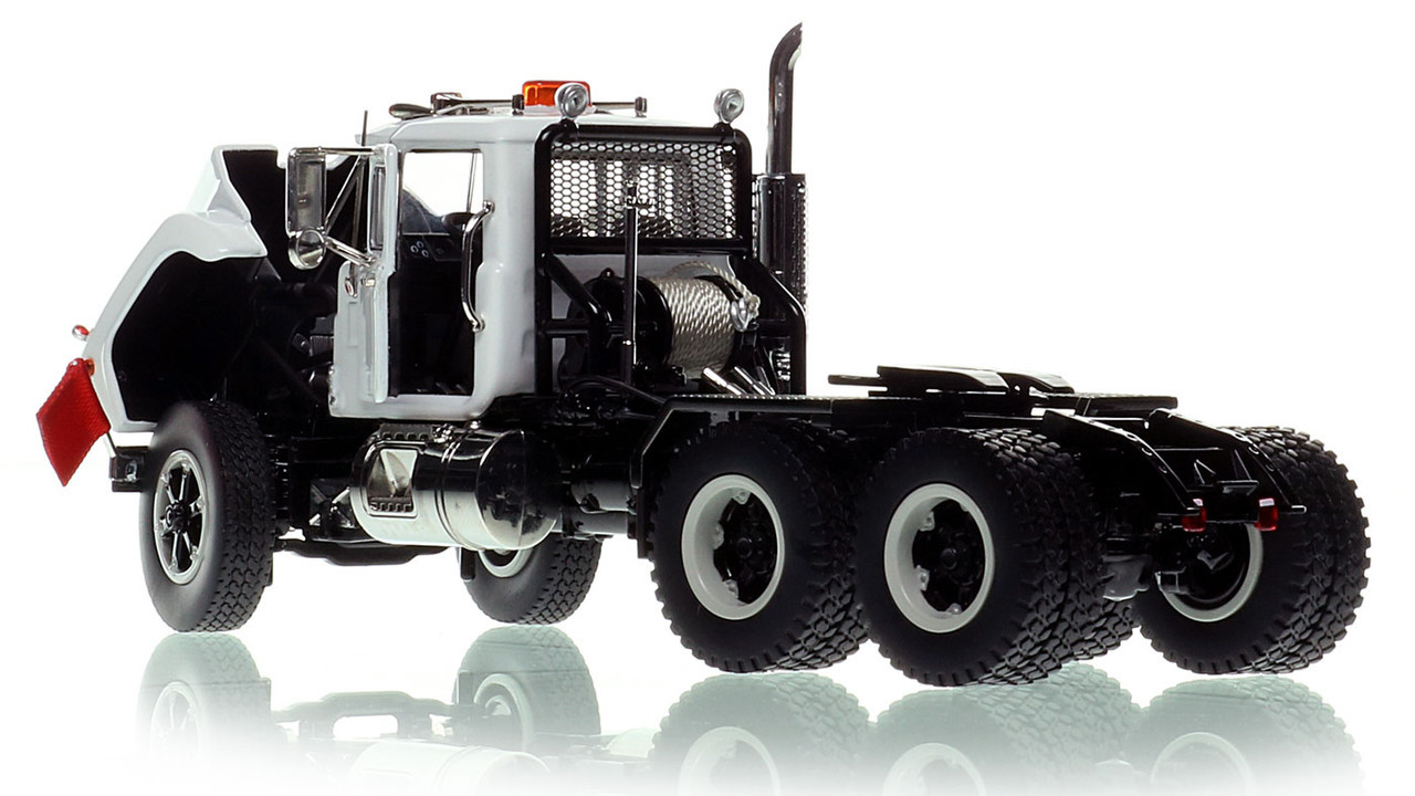 Mack R600 Tandem Axle Tractor - White over Black