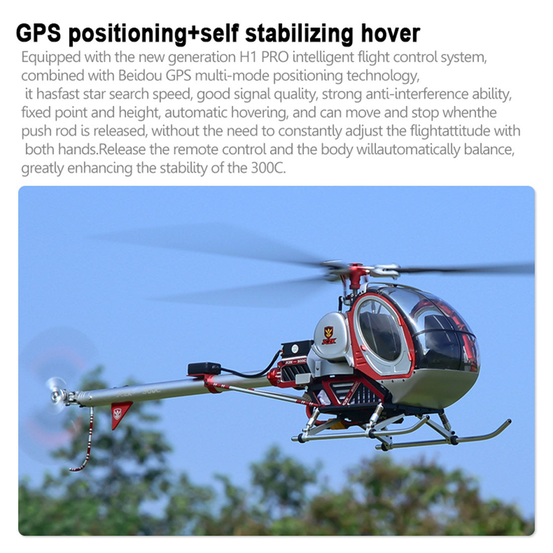 JCZK 300C PRO 2.4G 3-Blade Flybarless Alloy Realistic Schweizer RC Helicopter Mode