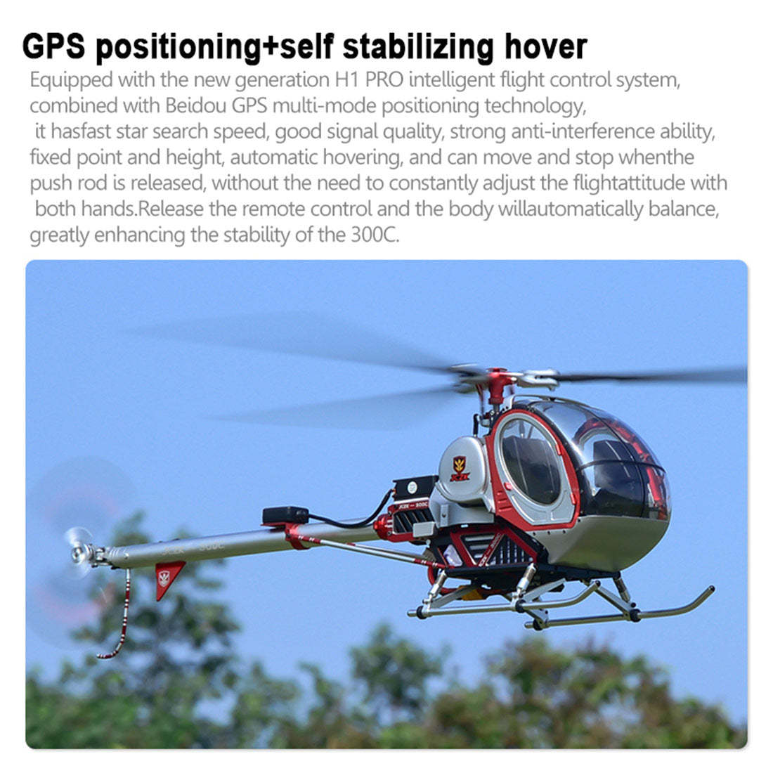 JCZK 300C PRO 2.4G 3-Blade Flybarless Alloy Realistic Schweizer RC Helicopter Mode