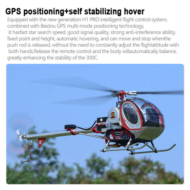 JCZK 300C PRO 2.4G 3-Blade Flybarless Alloy Realistic Schweizer RC Helicopter Mode