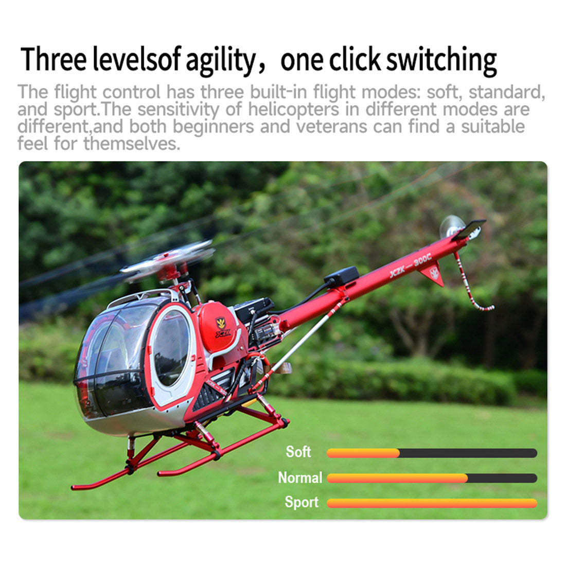 JCZK 300C PRO 2.4G 3-Blade Flybarless Alloy Realistic Schweizer RC Helicopter Mode