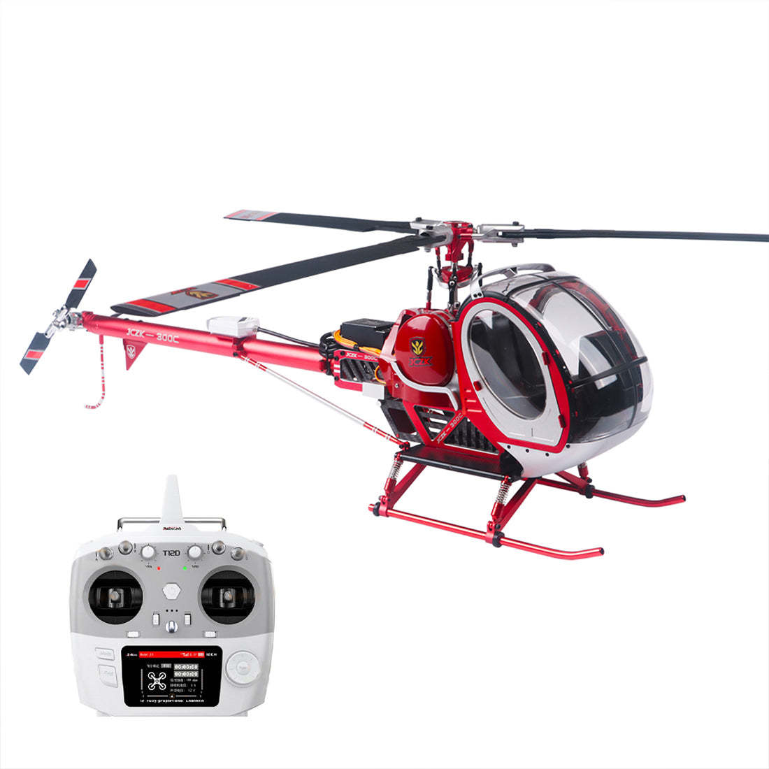 JCZK 300C PRO 2.4G 3-Blade Flybarless Alloy Realistic Schweizer RC Helicopter Mode