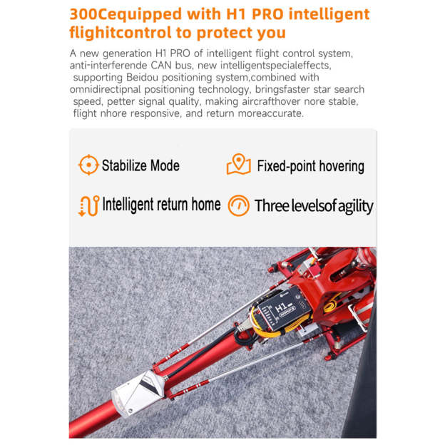 JCZK 300C PRO 2.4G 3-Blade Flybarless Alloy Realistic Schweizer RC Helicopter Mode