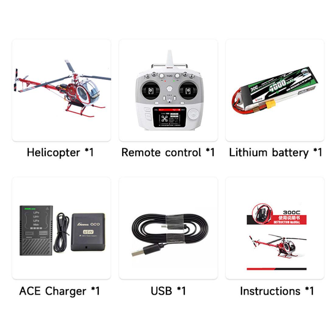 JCZK 300C PRO 2.4G 3-Blade Flybarless Alloy Realistic Schweizer RC Helicopter Mode