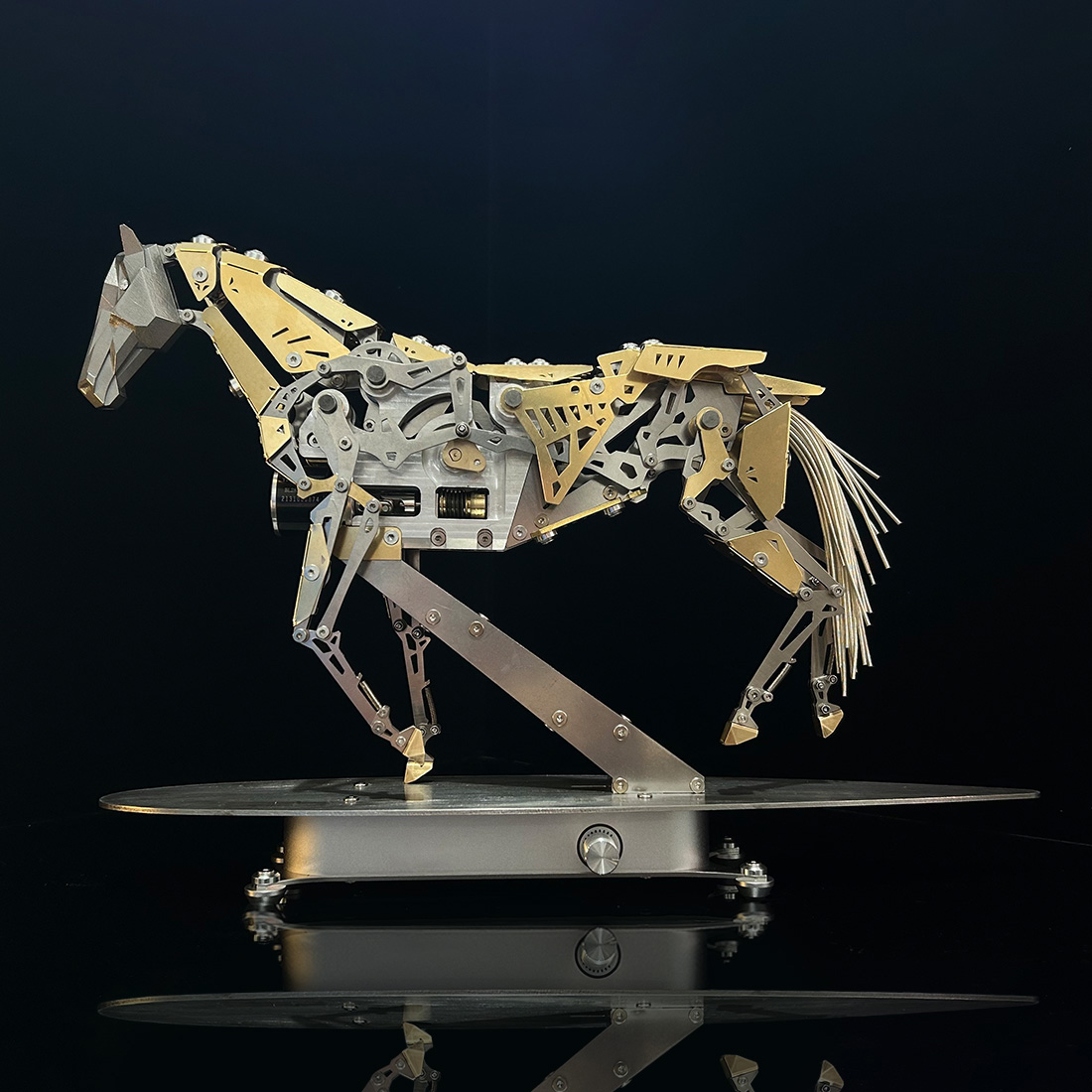 Mechanical Running Horse 3D Metal Puzzle