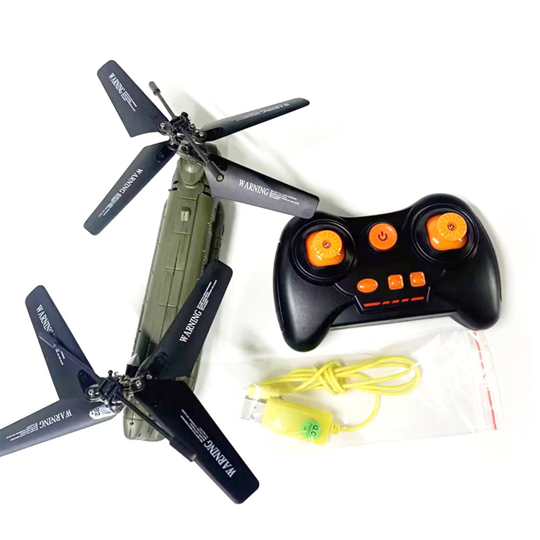 S026H Chinook Military Transport RC Helicopter 2.4G RC 3CH Dual-Rotor Military Aircraft Model RTF