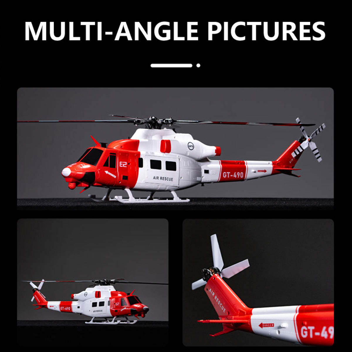  E2 UH-1Y 2.4G 6CH Dual Brushless Direct Drive RC Model 