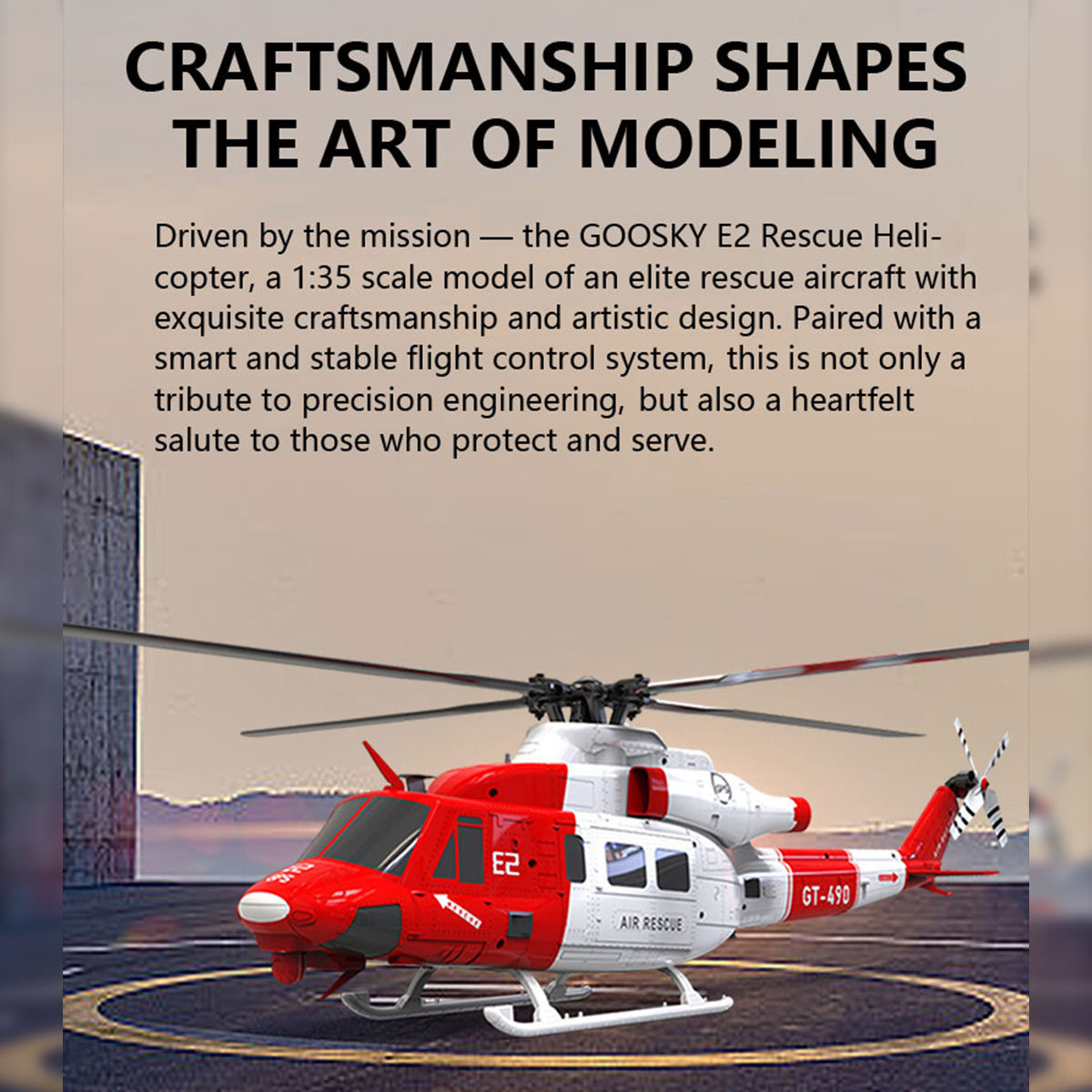  E2 UH-1Y 2.4G 6CH Dual Brushless Direct Drive RC Model 