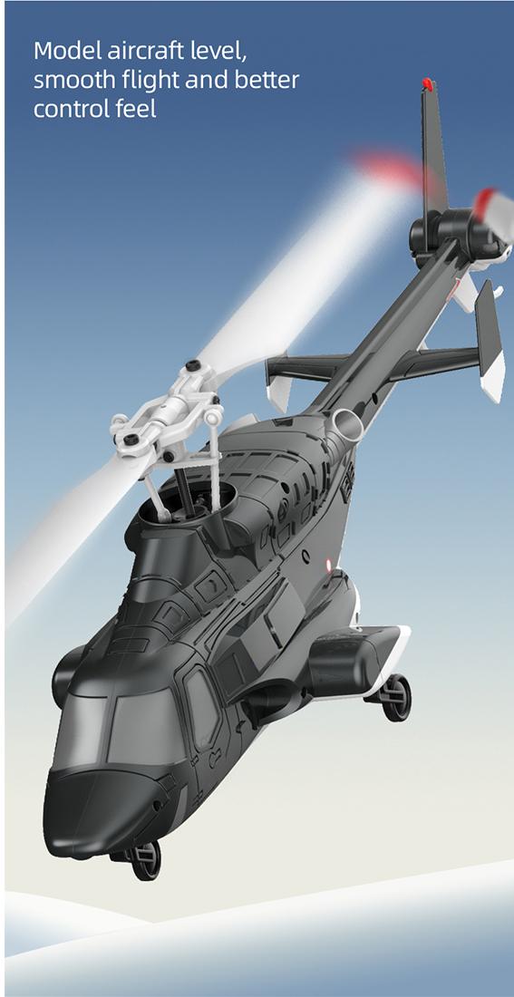 RC ERA A61 Micro RC Airwolf Helicopter 1/53 Scale Gyro with Optical Flow Altitude Hold RTF