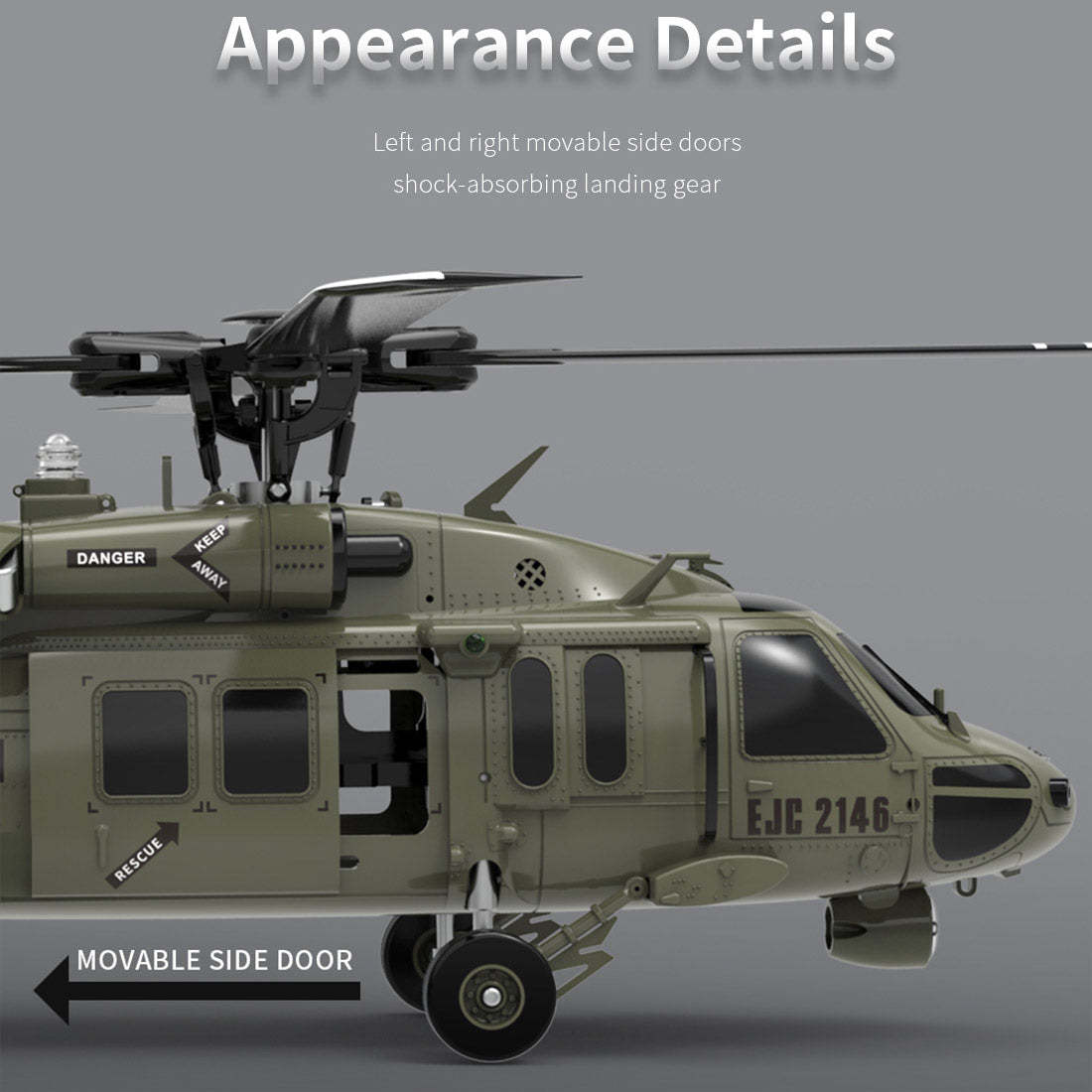  F09-V Blackhawk RC Helicopter 1/47 Scale 2.4G 6CH Dual Brushless Direct Drive Flybarless 6G/3D Stunt Model