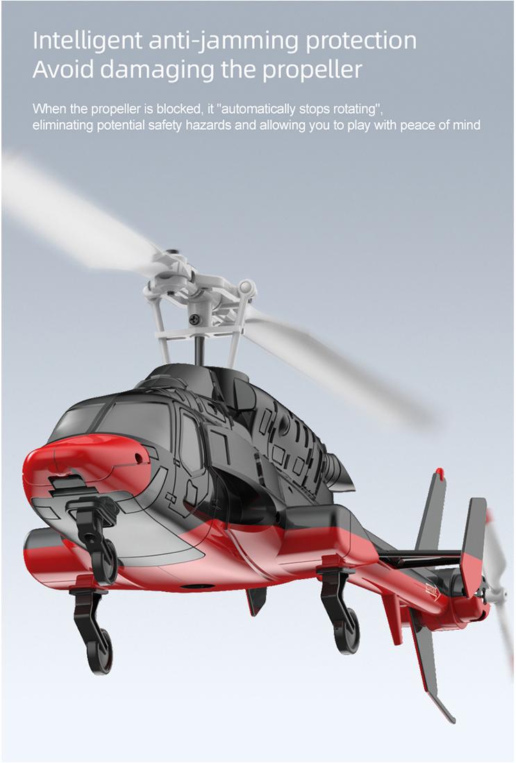 RC ERA A61 Micro RC Airwolf Helicopter 1/53 Scale Gyro with Optical Flow Altitude Hold RTF