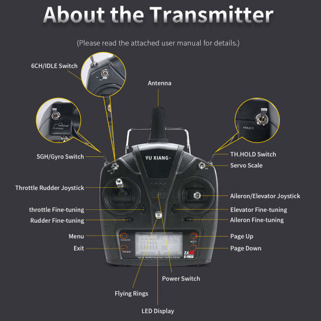  F09-V Blackhawk RC Helicopter 1/47 Scale 2.4G 6CH Dual Brushless Direct Drive Flybarless 6G/3D Stunt Model