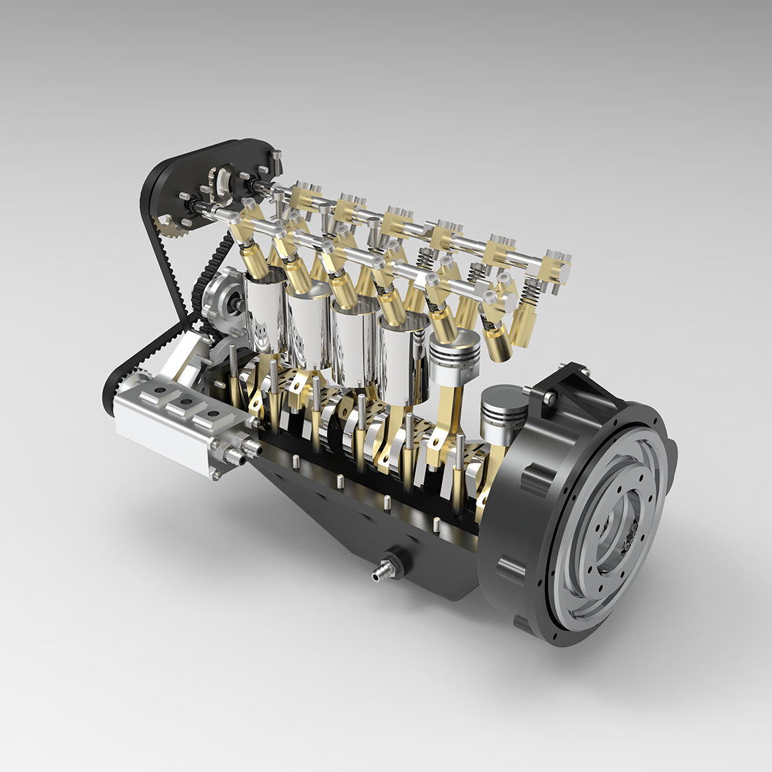  GS-L6 1/5 Scale 28CC Inline 6-Cylinder DOHC 4-Stroke Water-Cooled Gasoline IC Engine Model