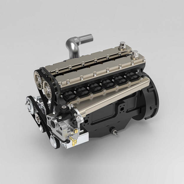  GS-L6 1/5 Scale 28CC Inline 6-Cylinder DOHC 4-Stroke Water-Cooled Gasoline IC Engine Model
