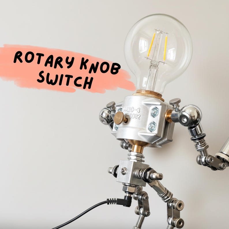 Handmade Robot Table Lamp 