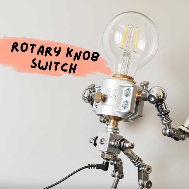 Handmade Robot Table Lamp 
