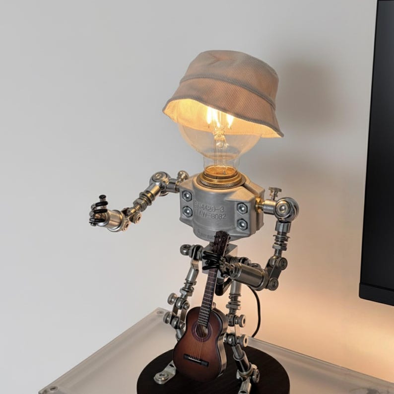 Handmade Robot Table Lamp 