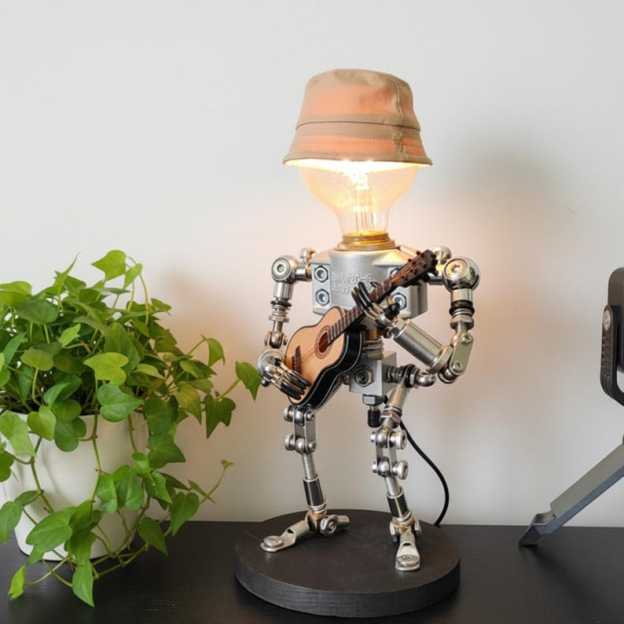 Handmade Robot Table Lamp 