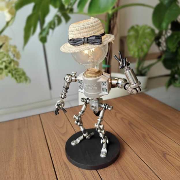 Handmade Robot Table Lamp 