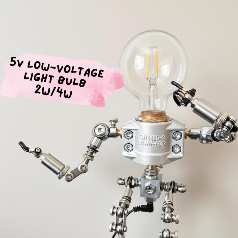 Handmade Robot Table Lamp 