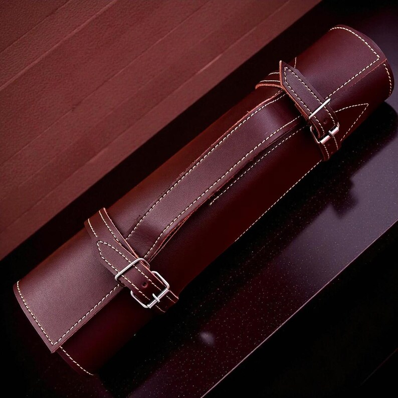 Damascus Chef Knife Set | Hand Forged Big Kitchen Knives | Rosewood Handle | New Year Gift