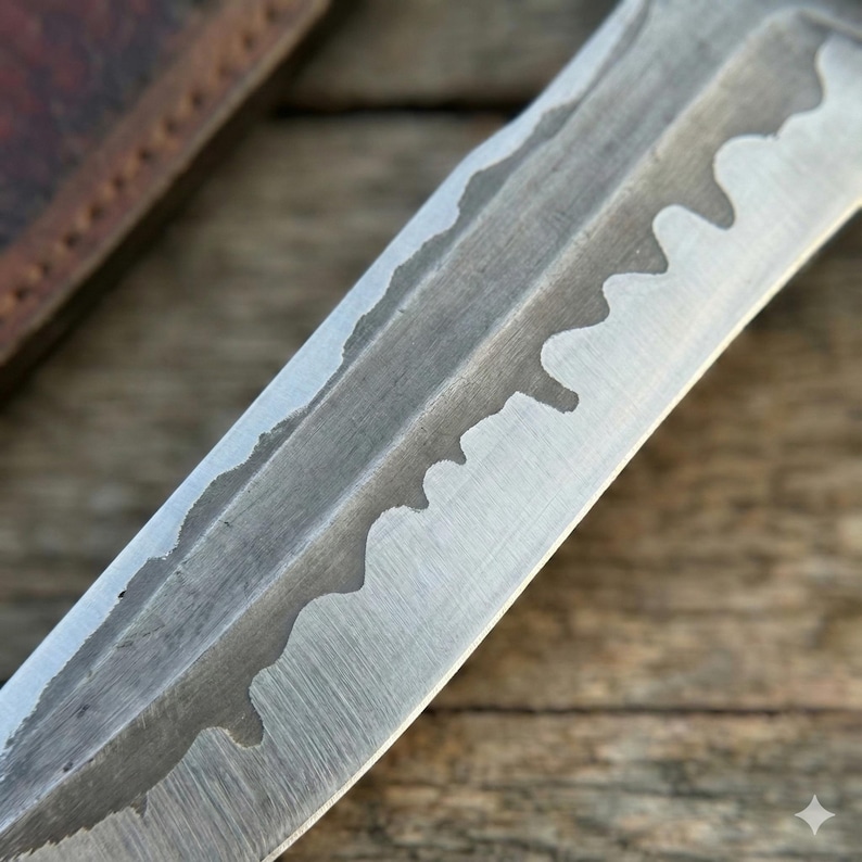 Hand Forged Sawtooth Hunting Knife