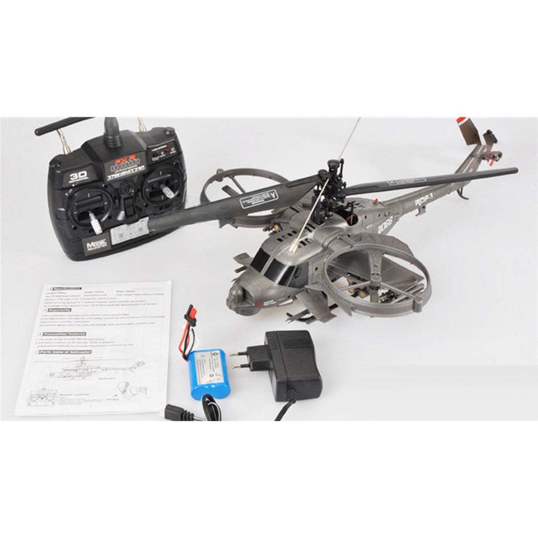 FX066 2.4G 4CH Apache Armed Helicopter Model Military RC Helicopter Model -RTF Version